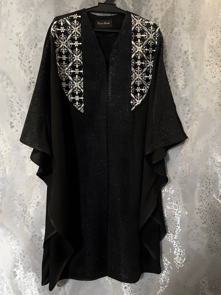 مانتو پانچ عبایی 0408 مشکی زنانه (ضمانت اصالت) ارسال رایگان - Image 2