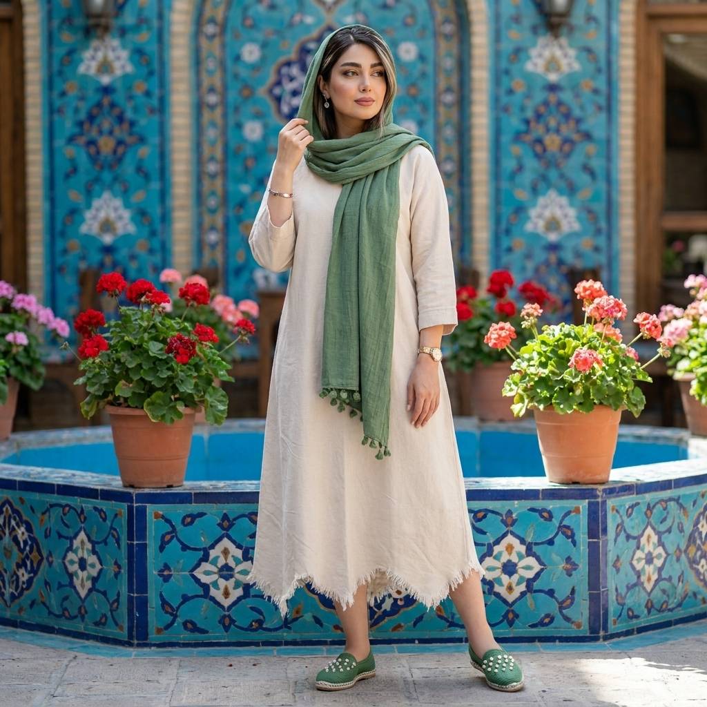 مانتو پیراهن الیزابت خنک زنانه (ضمانت اصالت) ارسال رایگان - Image 5