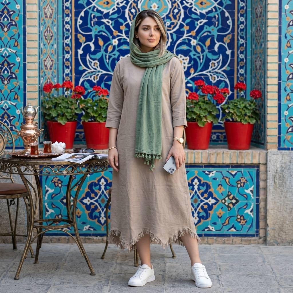 مانتو پیراهن الیزابت خنک زنانه (ضمانت اصالت) ارسال رایگان - Image 8