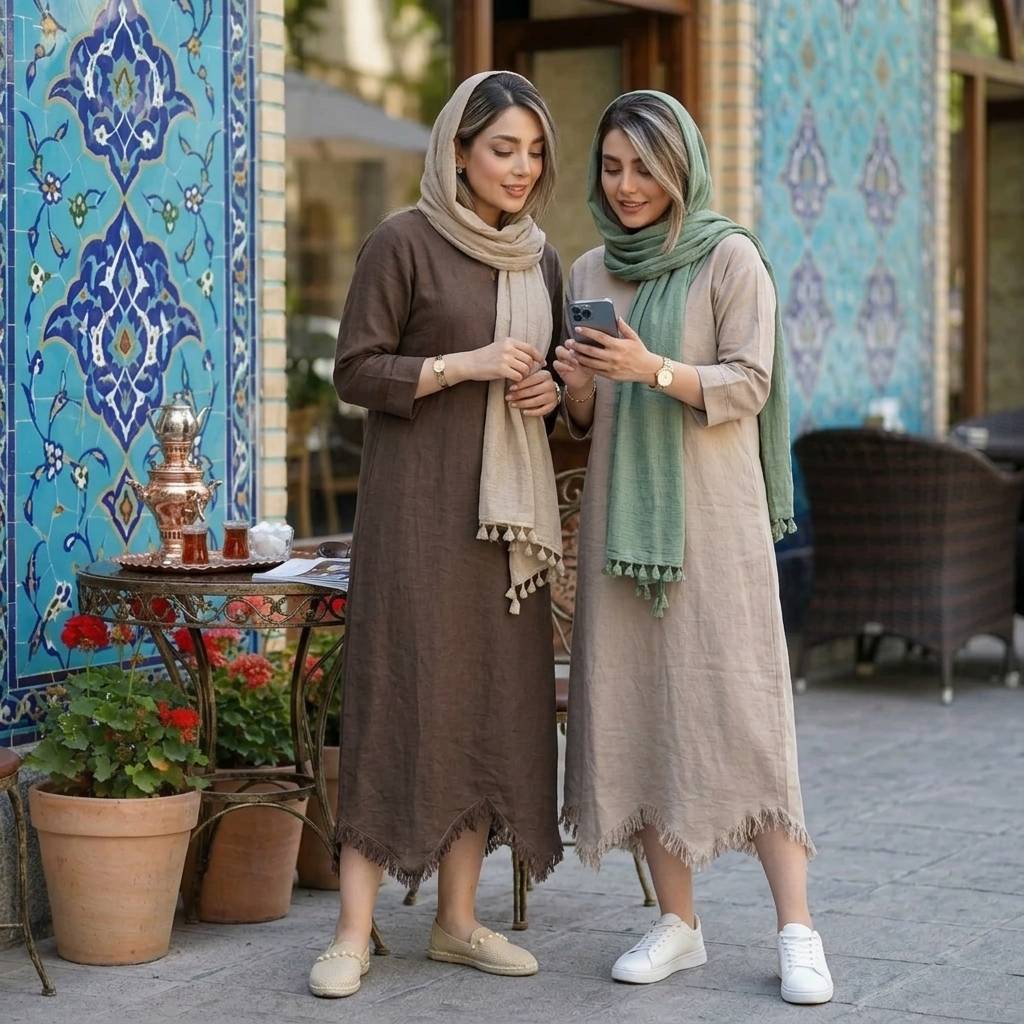 مانتو پیراهن الیزابت خنک زنانه (ضمانت اصالت) ارسال رایگان