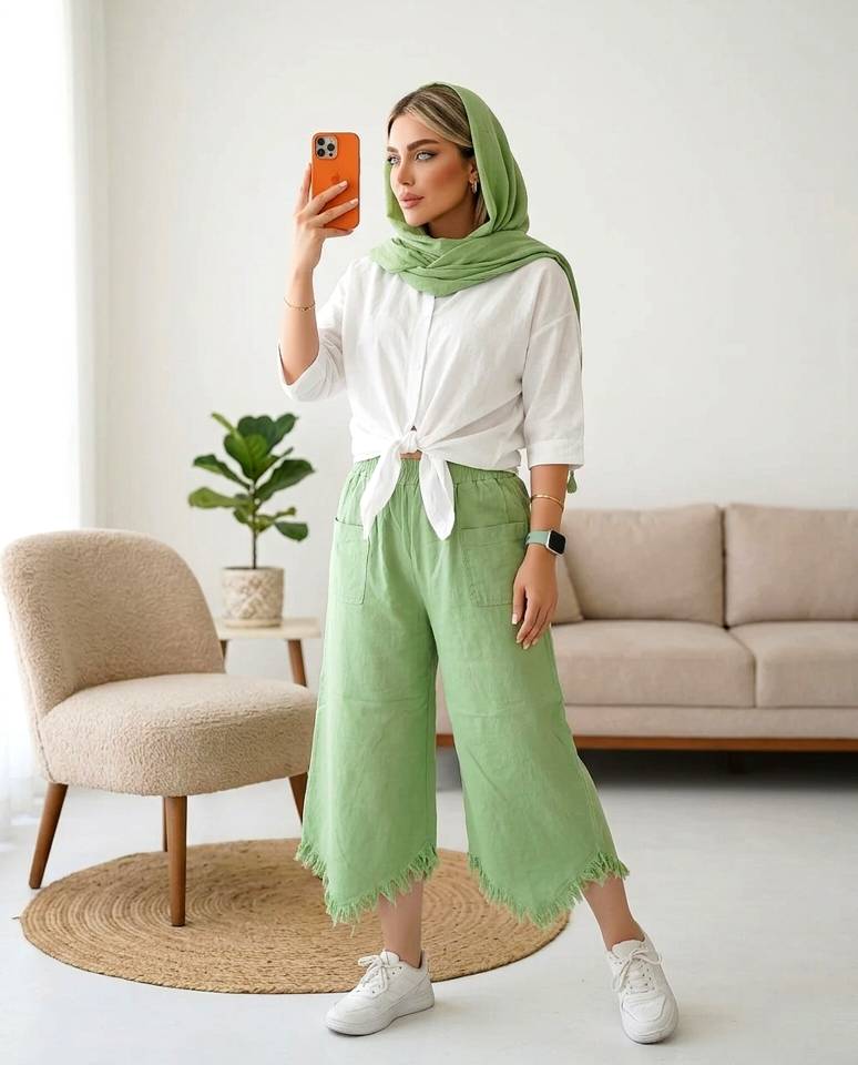 شلوار دمپا ریش زنانه سبک خنک(ضمانت اصالت) ارسال رایگان - Image 4