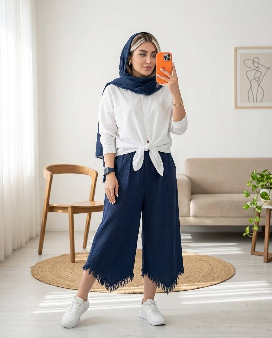 شلوار دمپا ریش زنانه سبک خنک(ضمانت اصالت) ارسال رایگان - Image 3