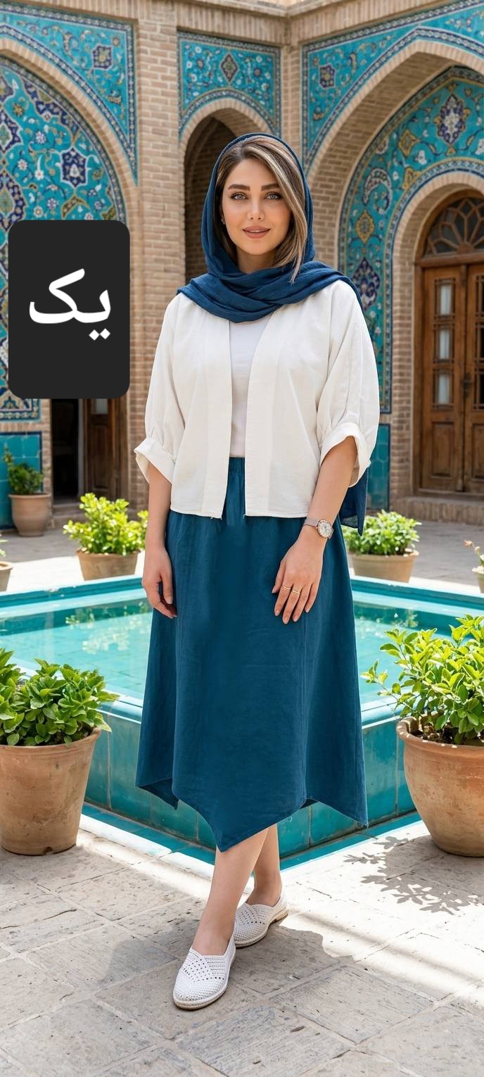 مانتو دامن الیزابت سبک خنک زنانه (ضمانت اصالت) ارسال رایگان - Image 2