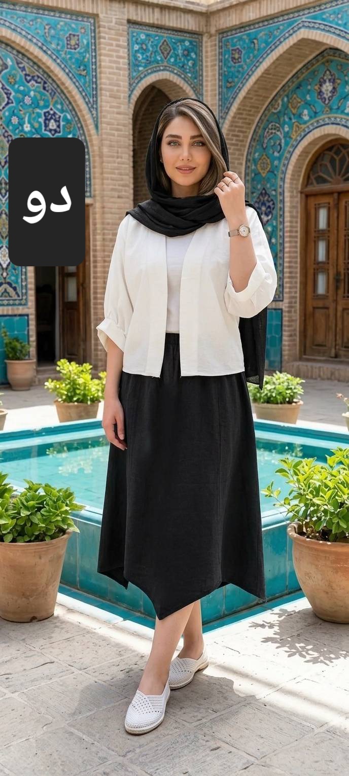 مانتو دامن الیزابت سبک خنک زنانه (ضمانت اصالت) ارسال رایگان - Image 3