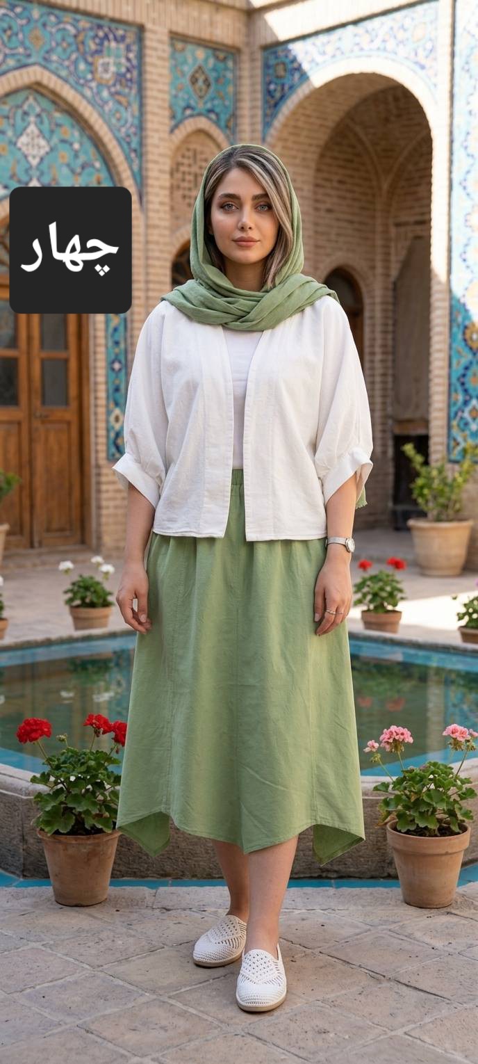 مانتو دامن الیزابت سبک خنک زنانه (ضمانت اصالت) ارسال رایگان - Image 5