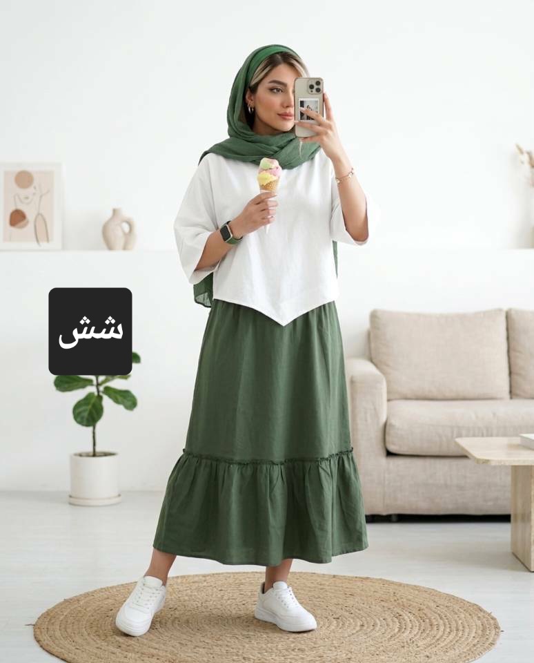 شومیز دامن الیا تابستانه زنانه (ضمانت اصالت) ارسال رایگان - Image 7