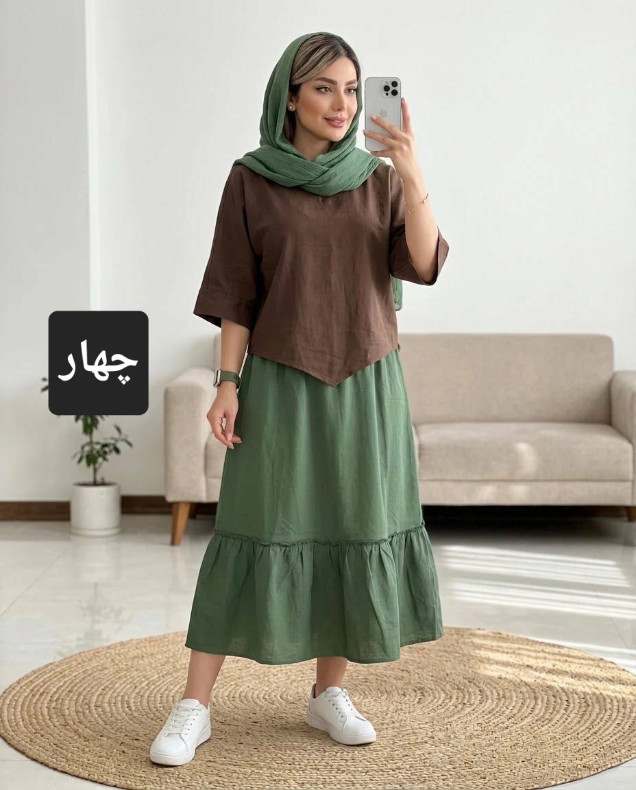 شومیز دامن الیا تابستانه زنانه (ضمانت اصالت) ارسال رایگان - Image 5