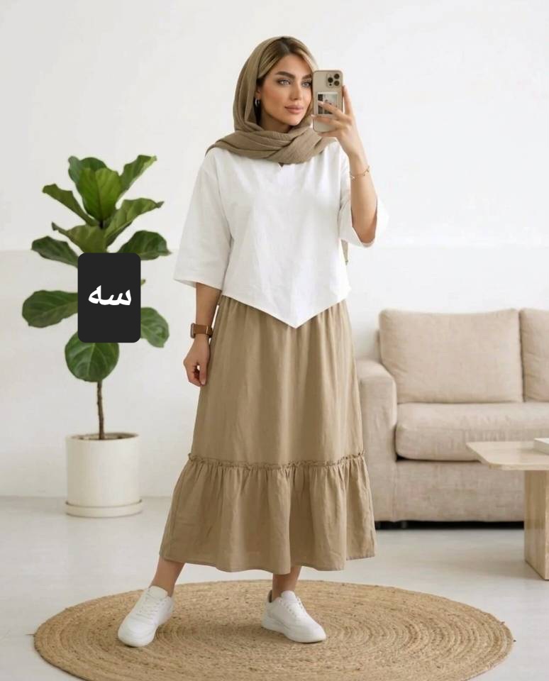 شومیز دامن الیا تابستانه زنانه (ضمانت اصالت) ارسال رایگان - Image 4