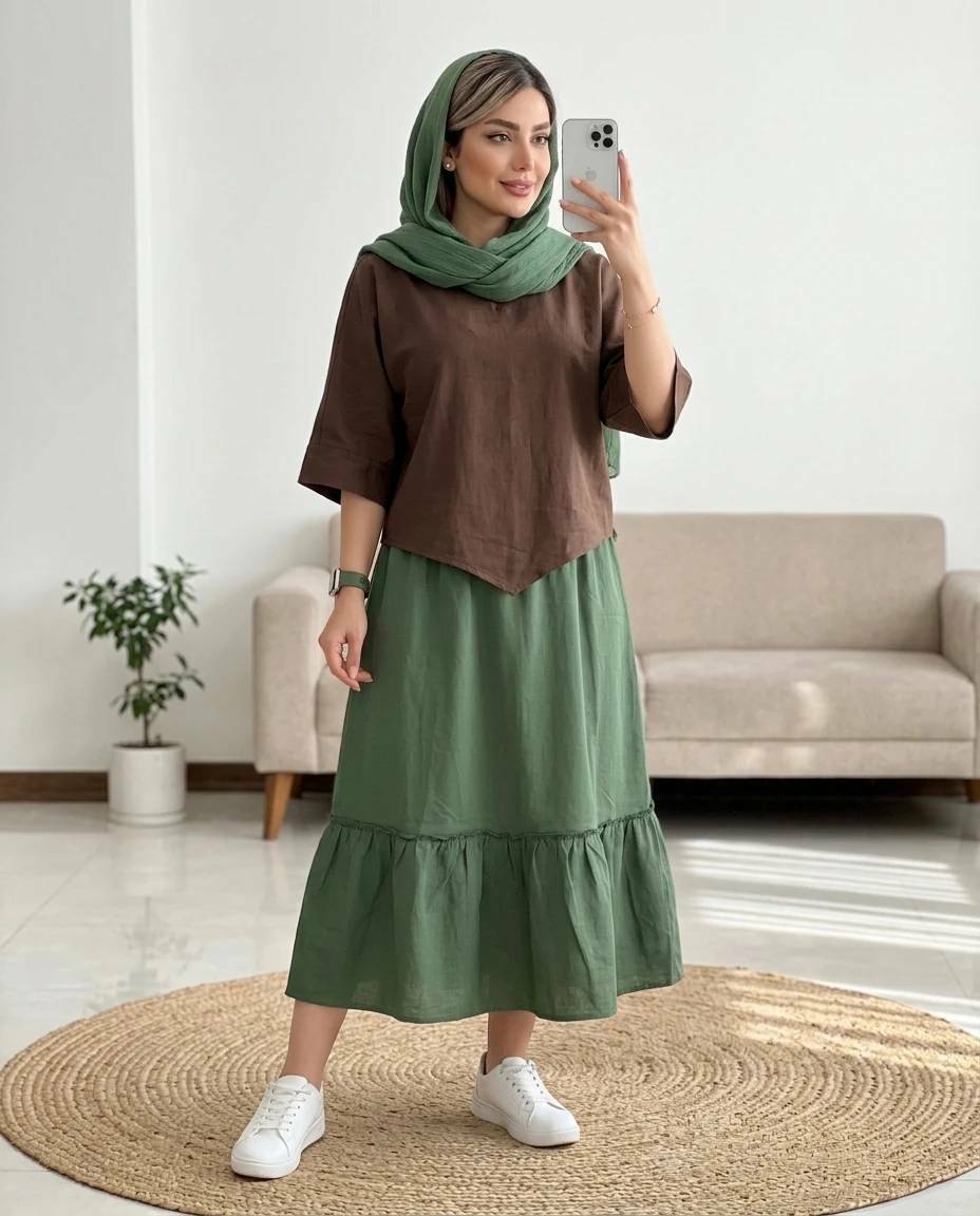 شومیز دامن الیا تابستانه زنانه (ضمانت اصالت) ارسال رایگان