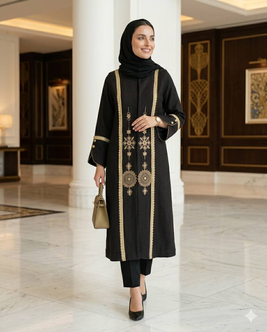 مانتو مدل آوا کد 2049 گلدوزی مجلسی زنانه (ضمانت اصالت) ارسال رایگان - Image 5