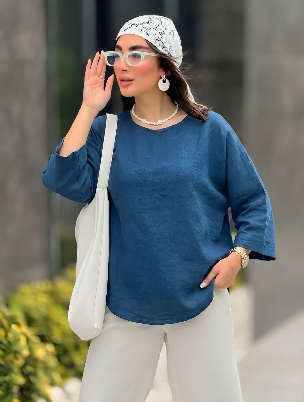 شومیز کولردار خنک زنانه (ضمانت اصالت) ارسال رایگان - Image 6