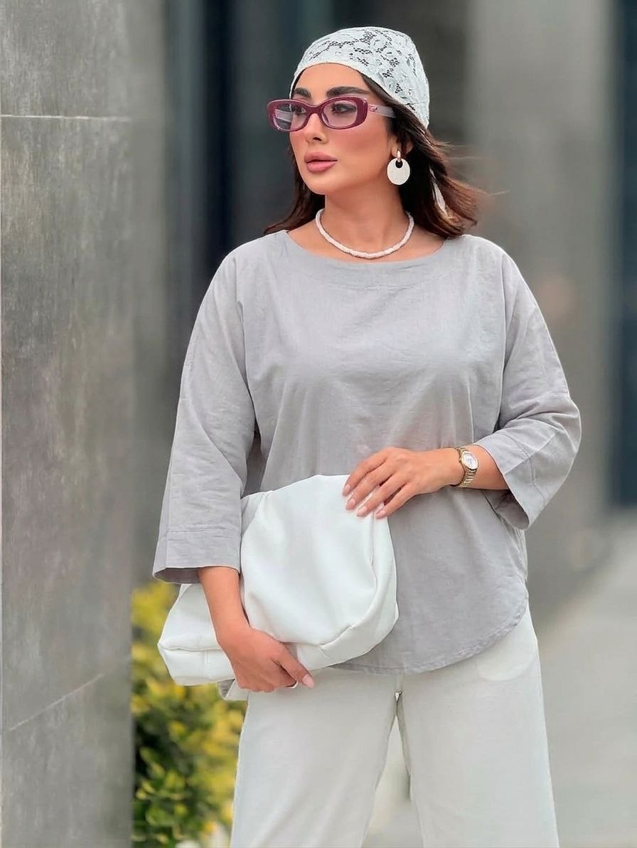 شومیز کولردار خنک زنانه (ضمانت اصالت) ارسال رایگان - Image 4