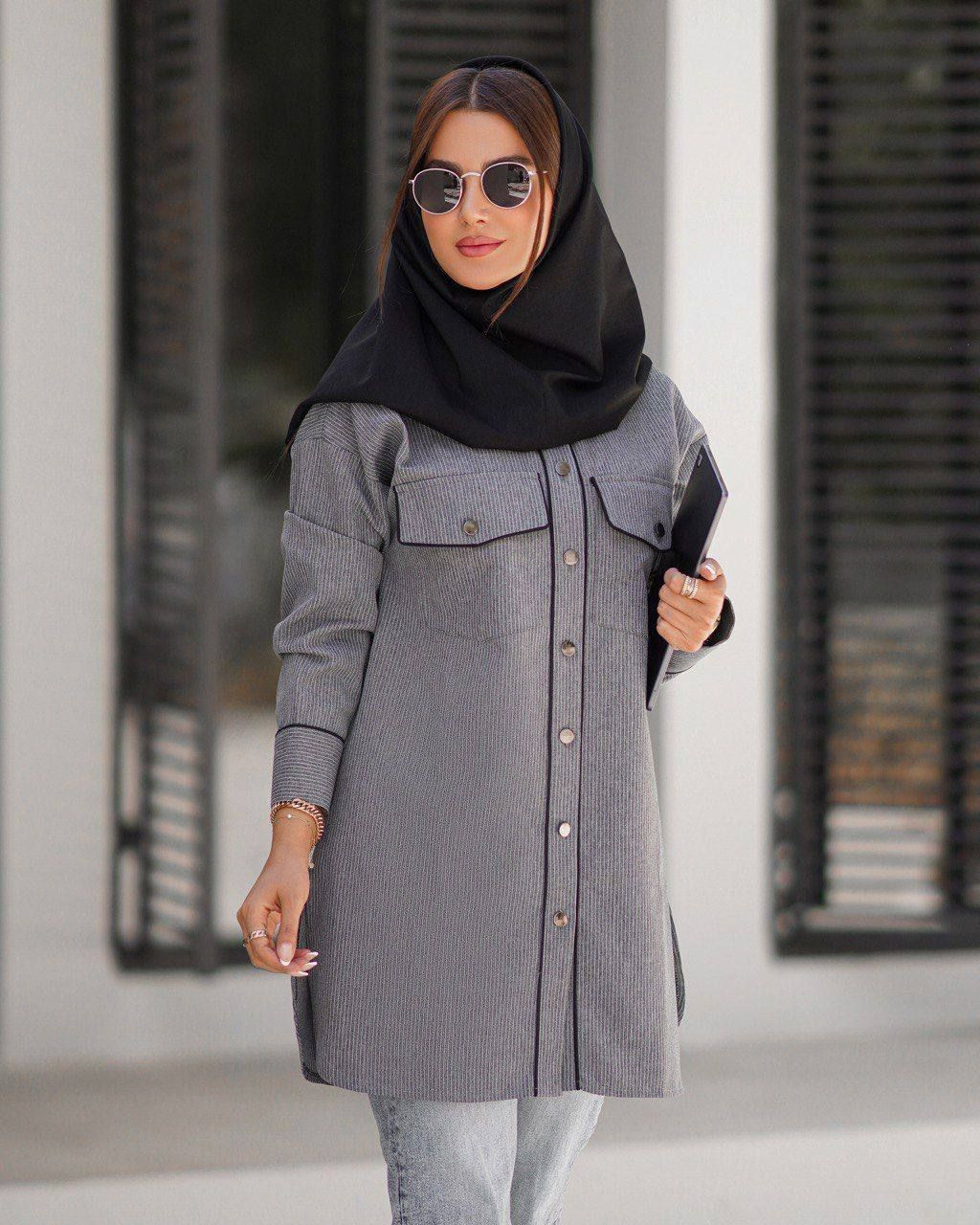 مانتو دیپلمات کوتاه مغزی دوزی 126زنانه (ضمانت اصالت) ارسال رایگان - Image 6