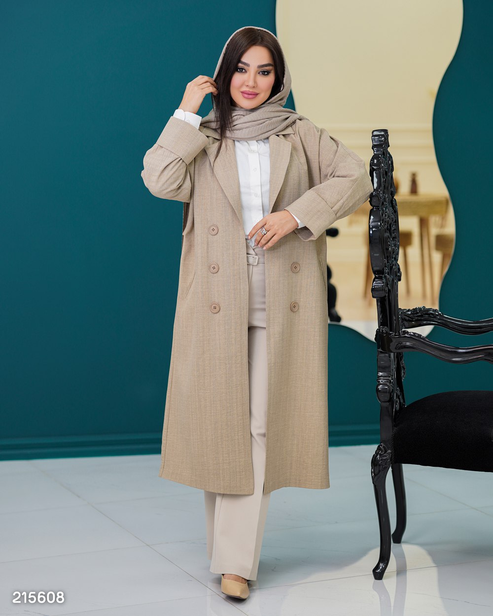مانتو مدل گلبانو کد ۲۱۵۶ زنانه (ضمانت اصالت)ارسال رایگان - Image 5