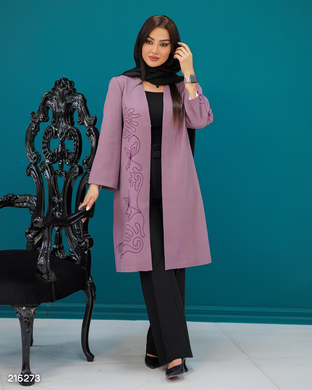 مانتو مدل تینوش کد ۲۱۶۲زنانه ارسال رایگان (ضمانت اصالت) - Image 3