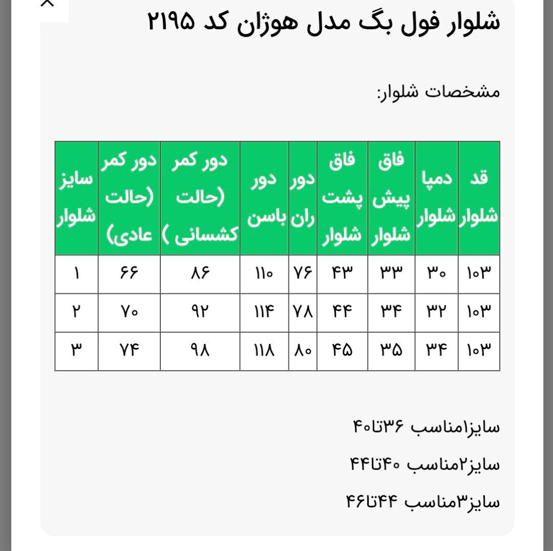 شلوار فول بگ مدل هوژان کد 2195 (ضمانت اصالت) ارسال رایگان - Image 9