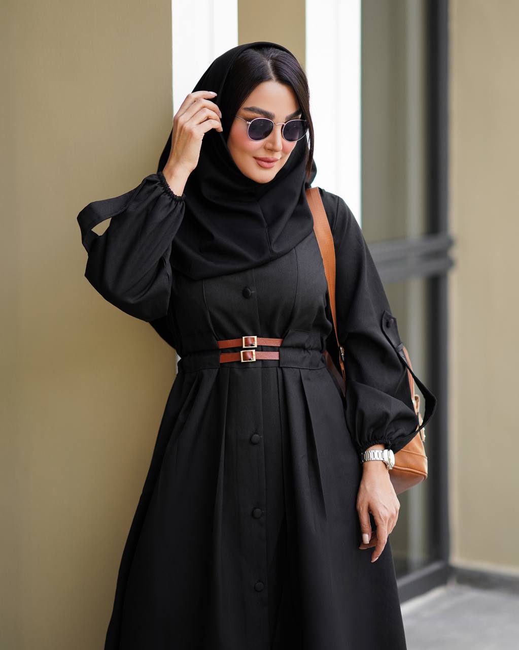 مانتو دو کمربندی چرم مدل کمند زنانه (ضمانت اصالت)ارسال رایگان - Image 3