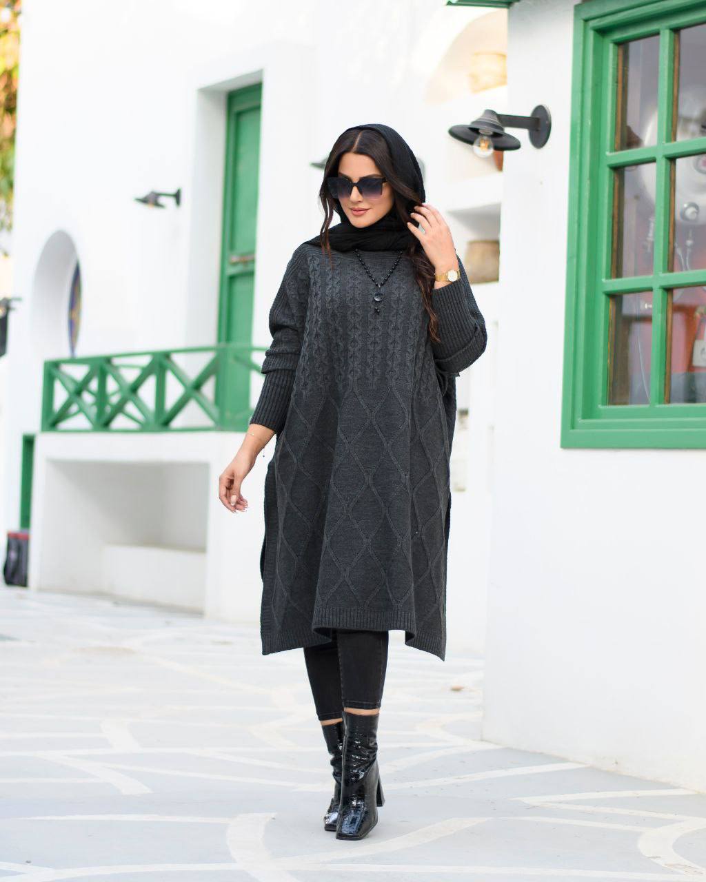 مانتو پانچ بافت زنانه کد 322(ضمانت اصالت)ارسال رایگان - Image 5