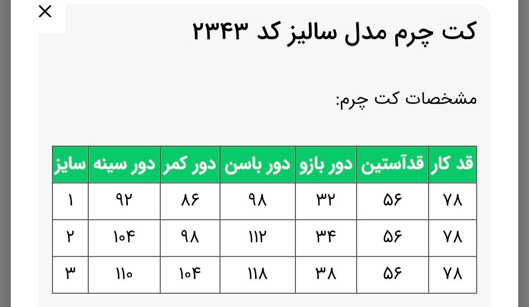 کت چرم مدل سالیز کد 2343 زنانه(ضمانت اصالت)ارسال رایگان - Image 5