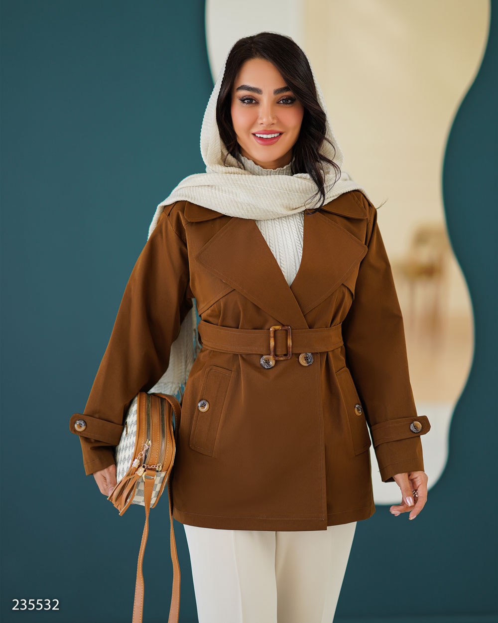 بارانی مدل مونا کد 2355 زنانه آستردار (ضمانت اصالت) ارسال رایگان - Image 3
