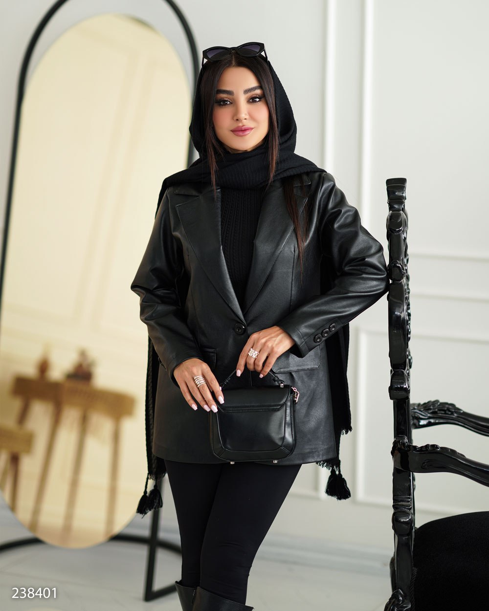 کت چرم مدل بهسام کد 2384 زنانه (ضمانت اصالت)ارسال رایگان - Image 3