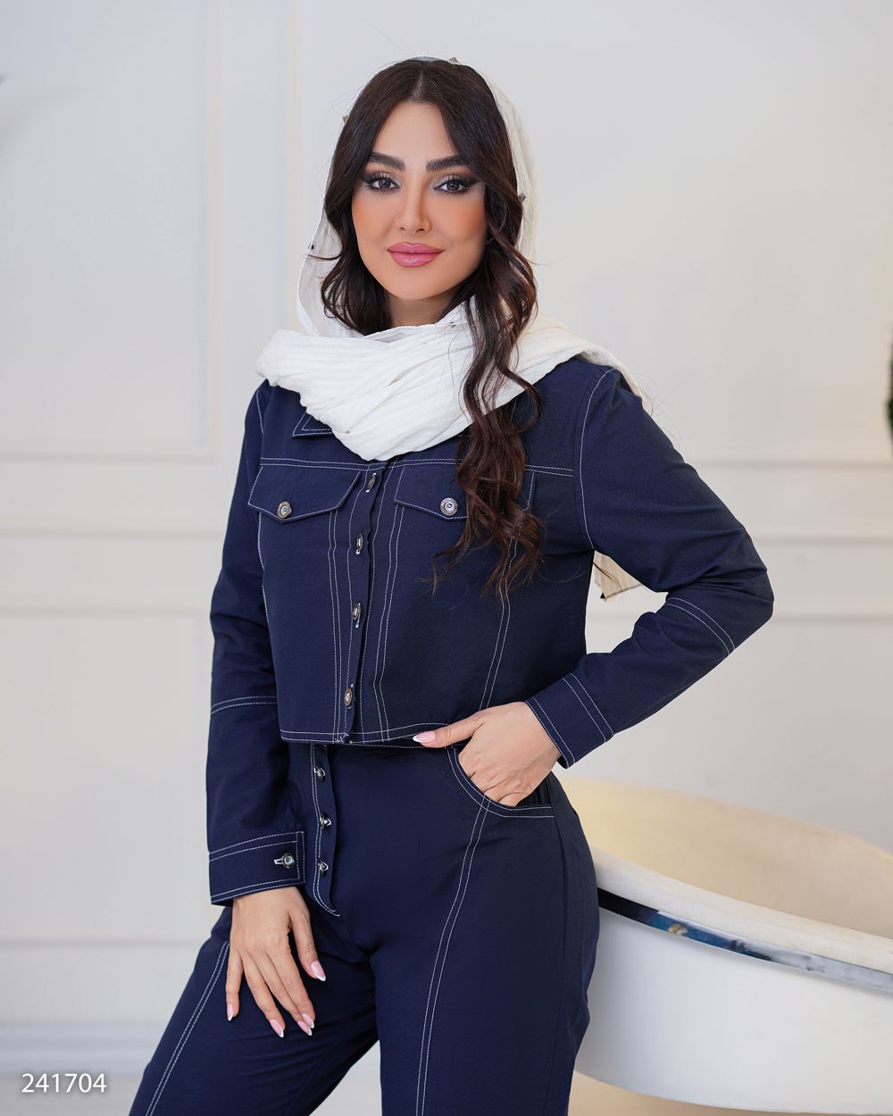 کراپ کت و شلوار مدل آرتیمان کد 2417 زنانه(ضمانت اصالت) ارسال رایگان