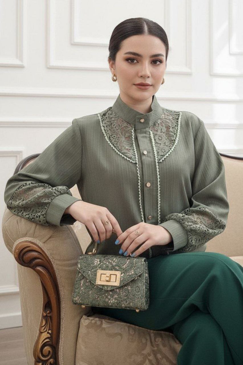 شومیز ملورین کد 2407 زنانه مجلسی (ضمانت اصالت) ارسال رایگان - Image 9