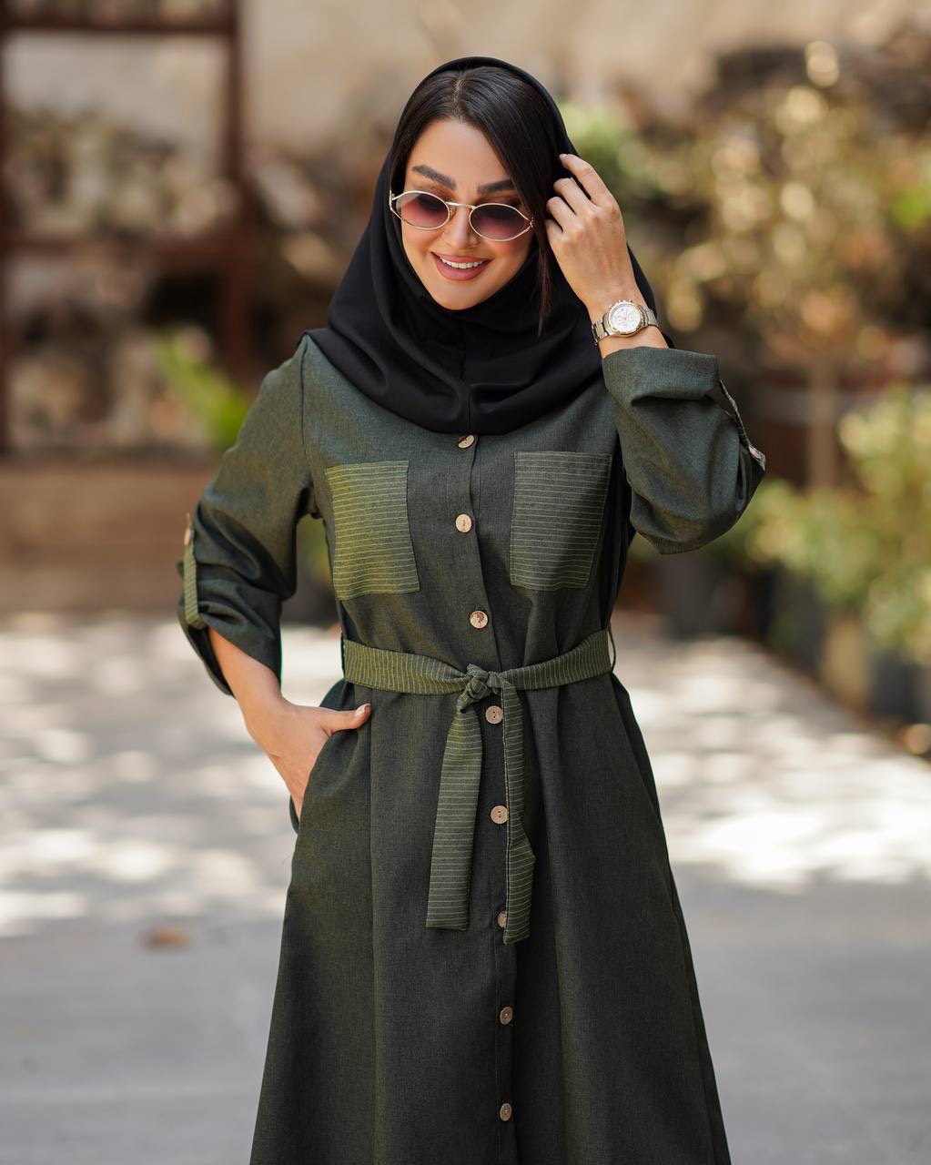 مانتو رعنا بلند زنانه کد ۱۵۶ (ضمانت اصالت) ارسال رایگان - Image 3
