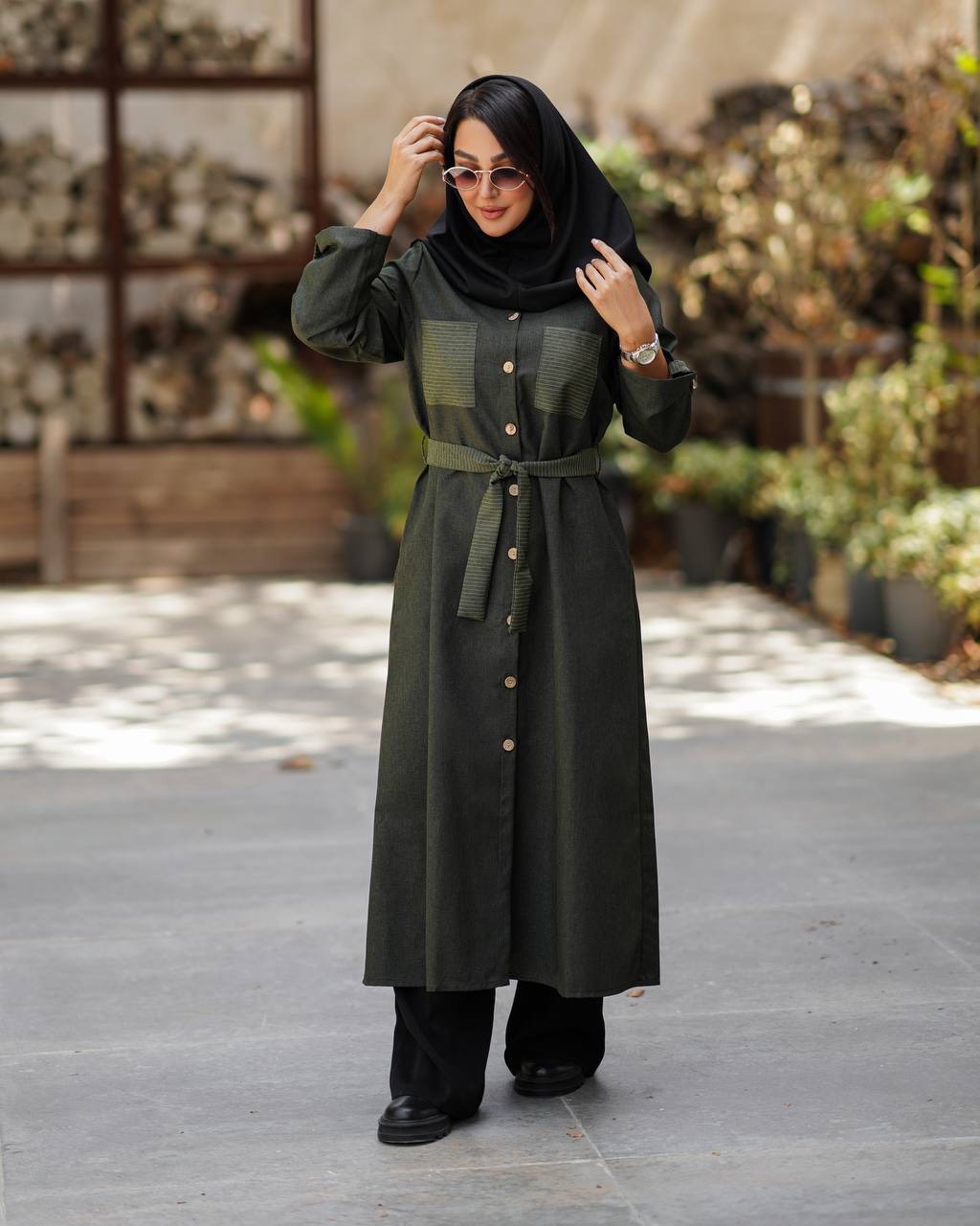 مانتو رعنا بلند زنانه کد ۱۵۶ (ضمانت اصالت) ارسال رایگان - Image 4