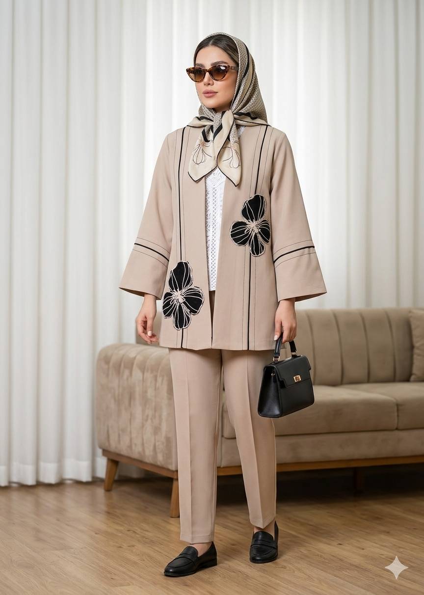 مانتو هرمس میرا کد 1020 زنانه مجلسی (ضمانت اصالت) ارسال رایگان - Image 3