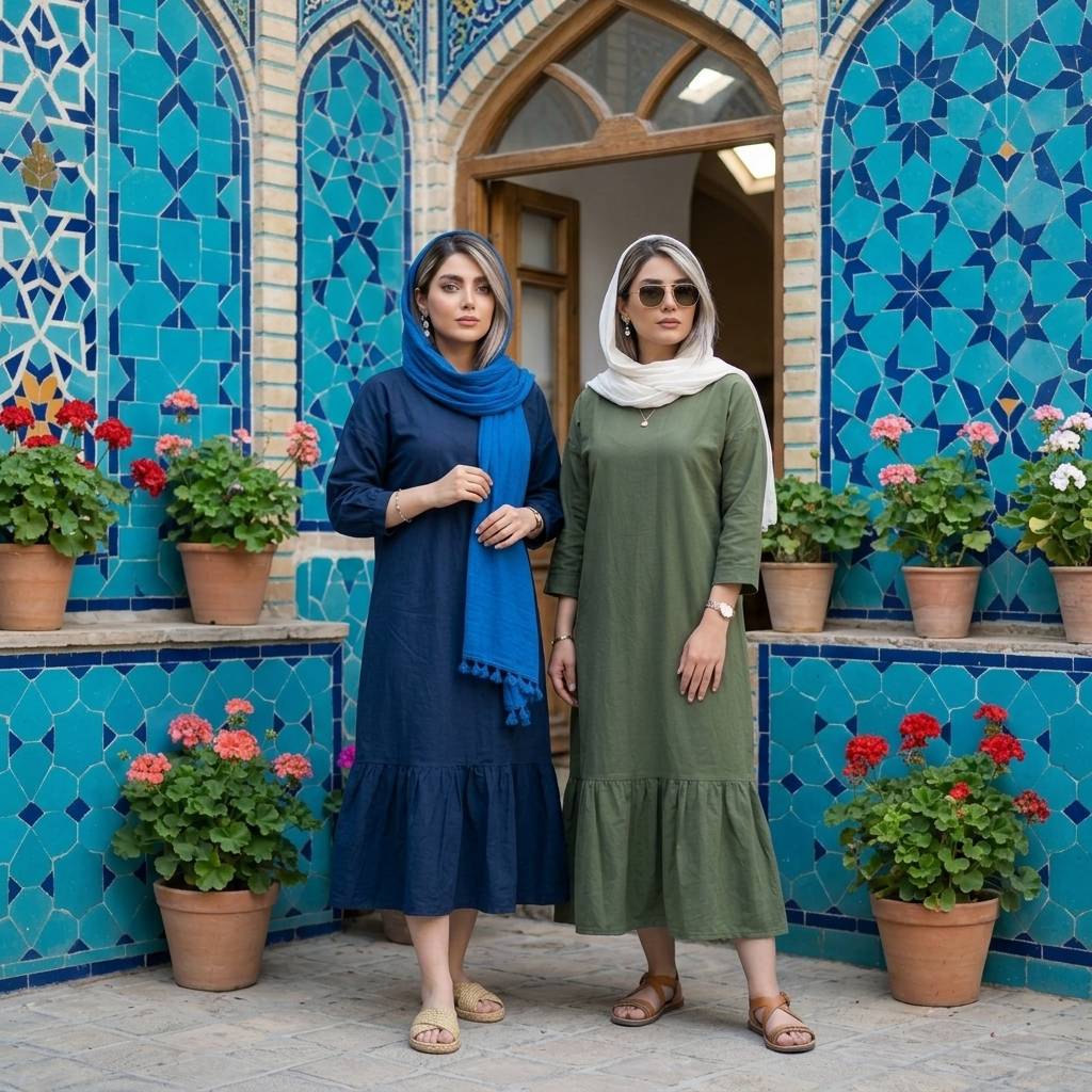 پیراهن الی زنانه سبک خنک (ضمانت اصالت)ارسال رایگان - Image 3