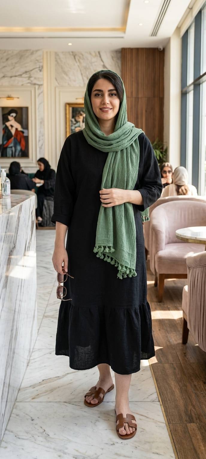 پیراهن الی زنانه سبک خنک (ضمانت اصالت)ارسال رایگان - Image 5