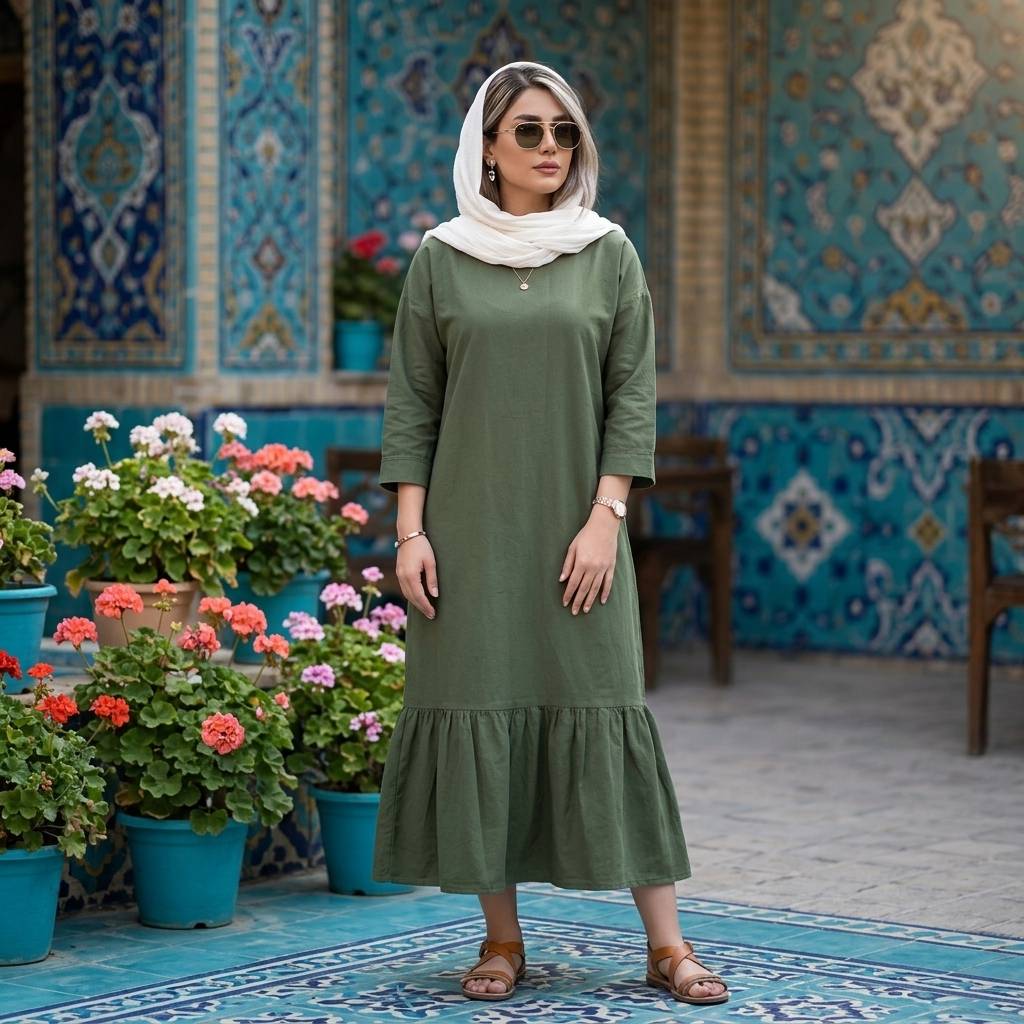 پیراهن الی زنانه سبک خنک (ضمانت اصالت)ارسال رایگان
