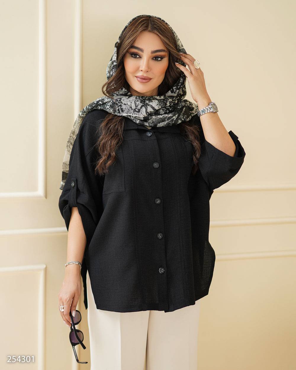 شومیز مانیکان 2543 شانتون زنانه(ضمانت اصالت)ارسال رایگان - Image 3