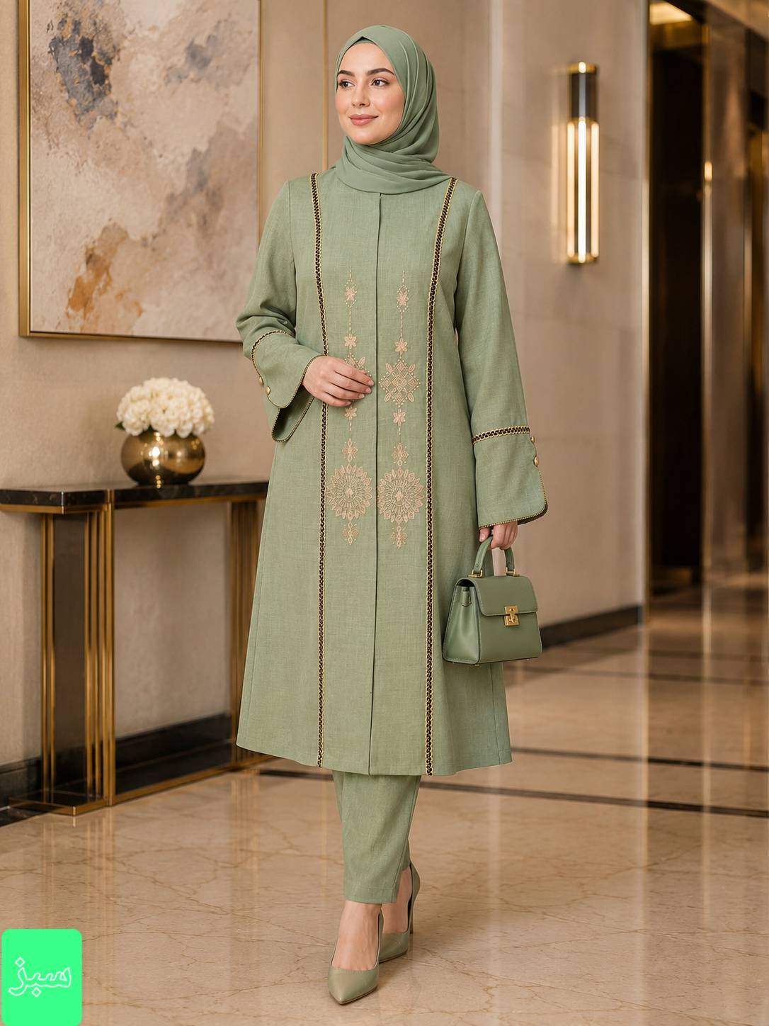 مانتو آوا 2049 زنانه مجلسی (ضمانت اصالت) ارسال رایگان - Image 5