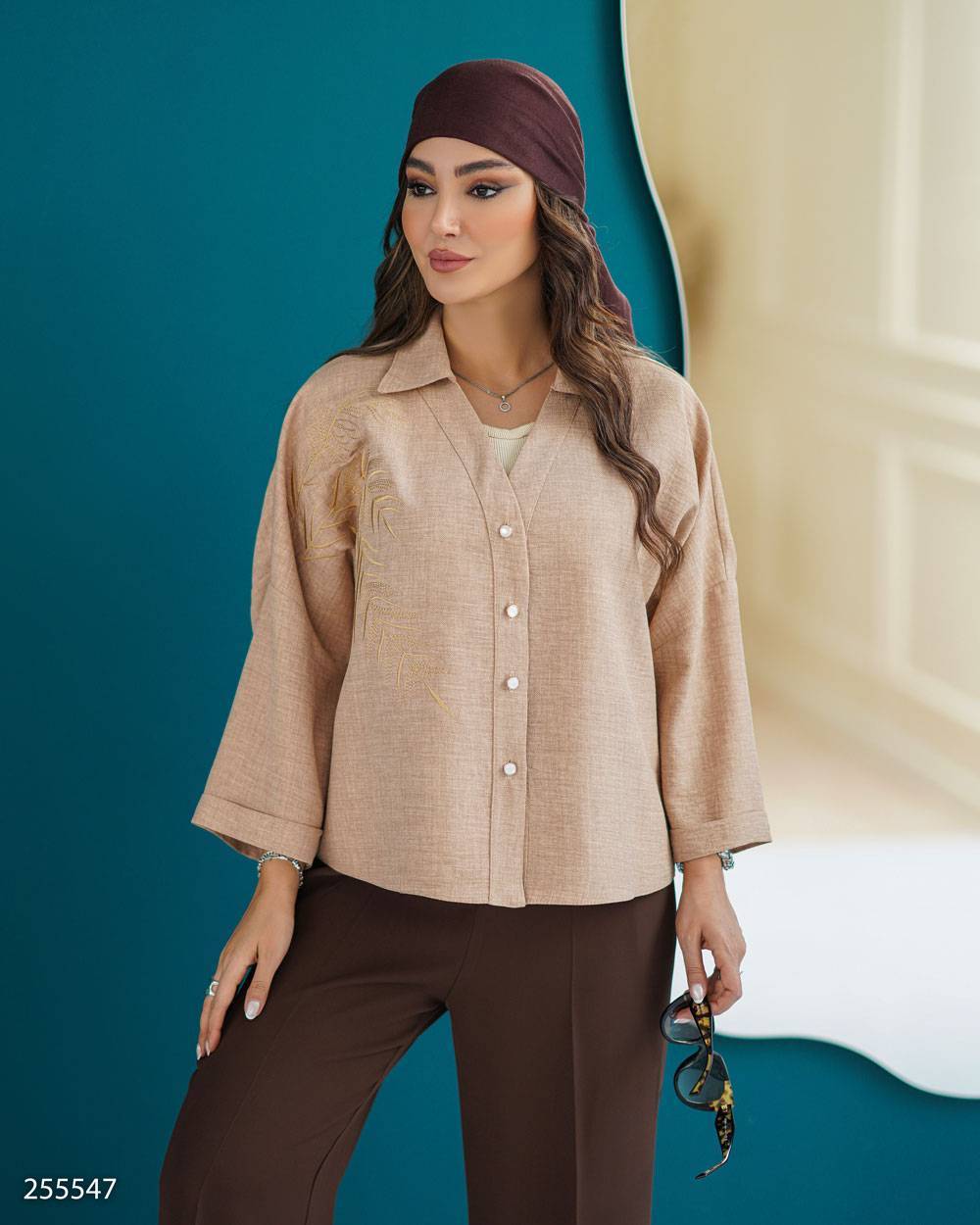 شومیز پریاس کد 2555 شانتون زنانه(ضمانت اصالت) ارسال رایگان - Image 3