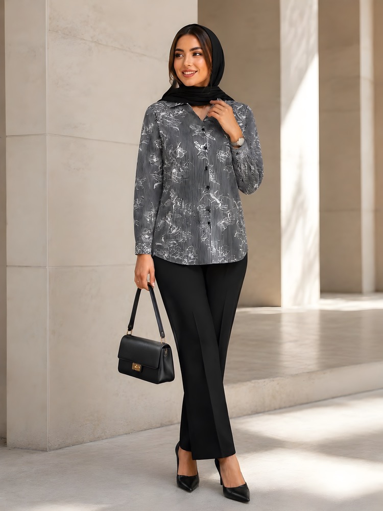 شومیز0437 لینن زنانه (ضمانت اصالت) ارسال رایگان - Image 6