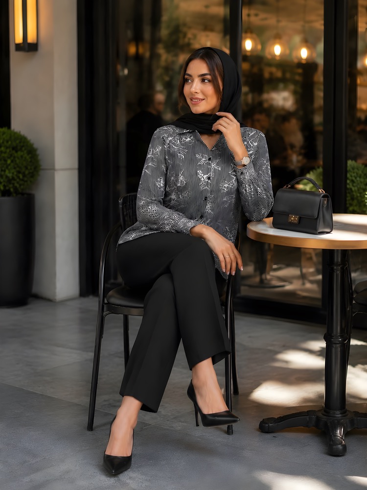 شومیز0437 لینن زنانه (ضمانت اصالت) ارسال رایگان - Image 4