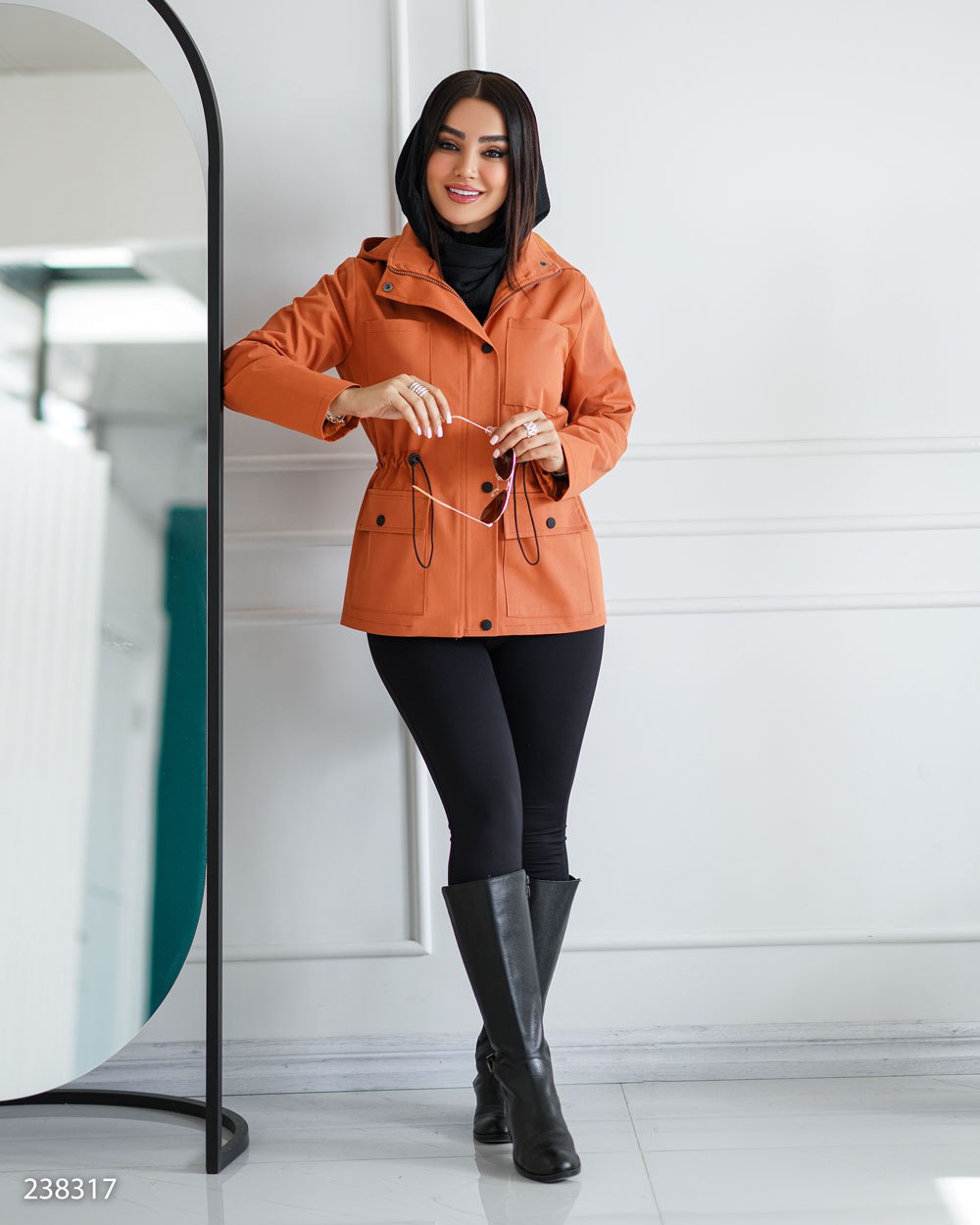 بارانی مدل نازشید کد 2383 آستردار زنانه (ضمانت اصالت) ارسال رایگان - Image 8