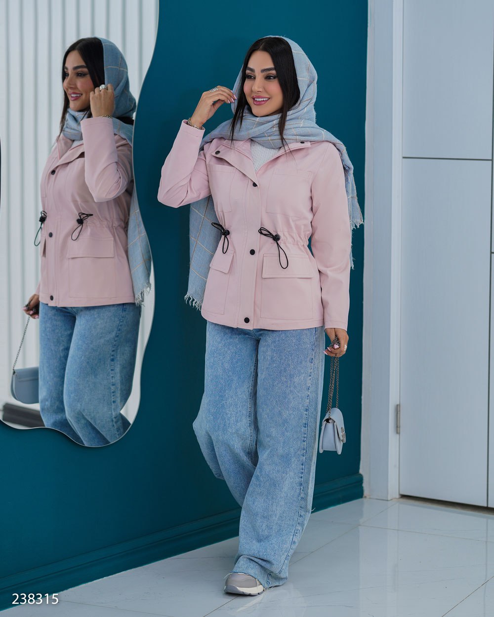 بارانی مدل نازشید کد 2383 آستردار زنانه (ضمانت اصالت) ارسال رایگان - Image 4