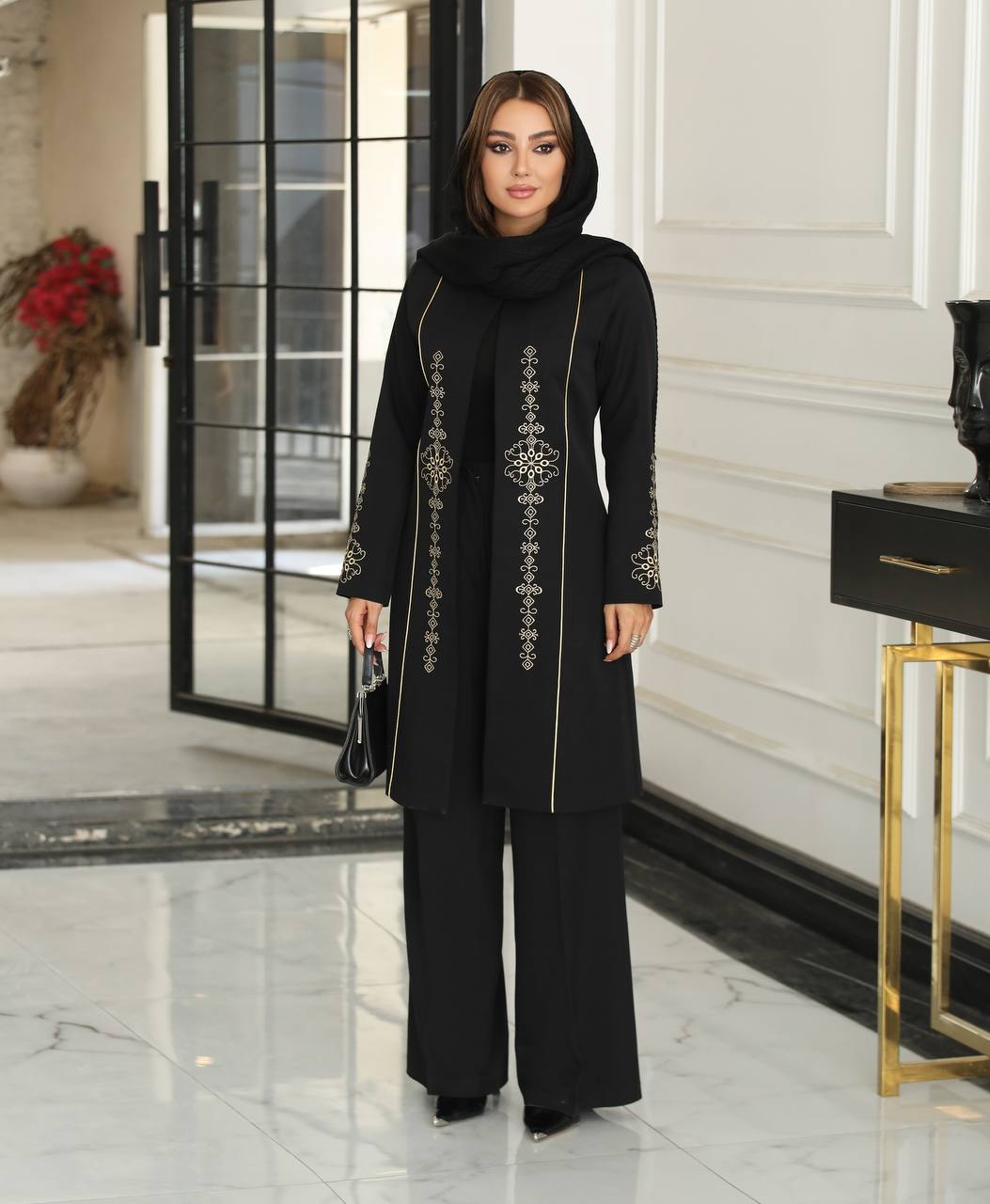مانتو گلدوزی زنانه مجلسی (ضمانت اصالت) ارسال رایگان - Image 3