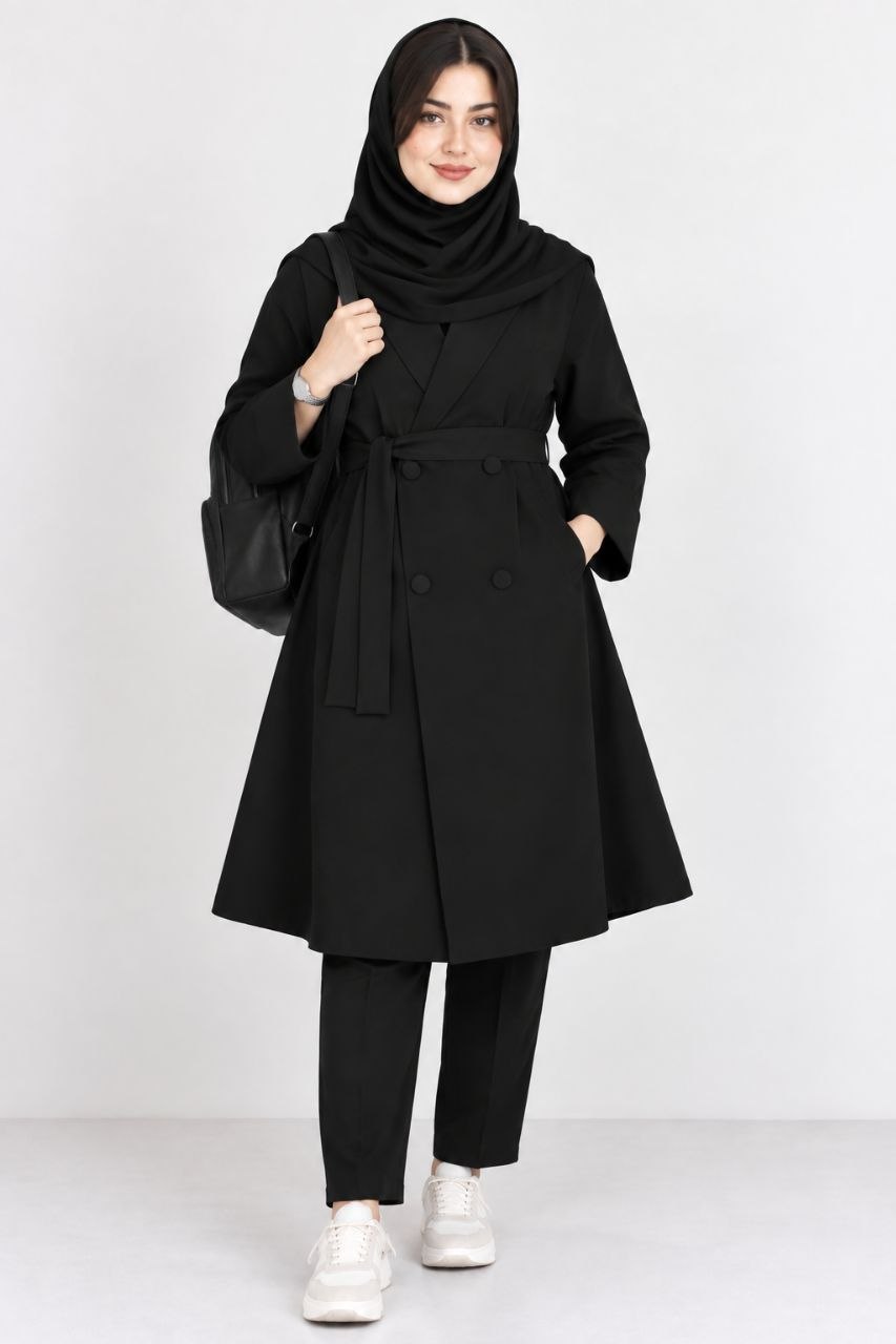مانتو مدل بابونه اداری دانشجویی زنانه (ضمانت اصالت ) ارسال رایگان - تصویر 4