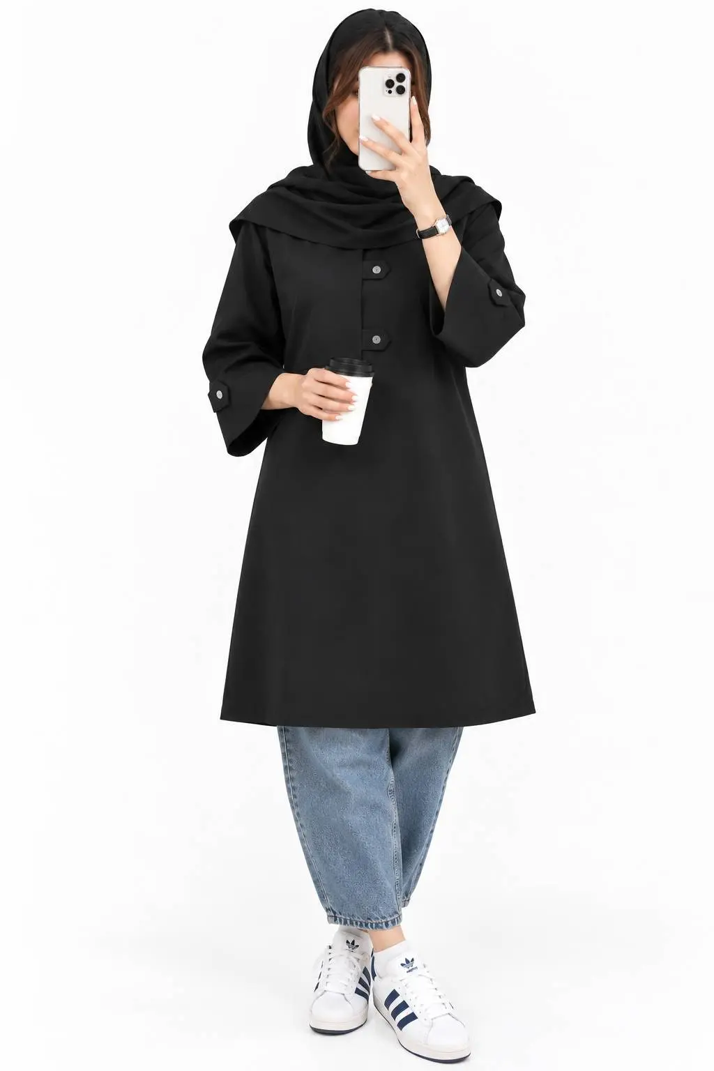 مانتو دانشجویی اداری مدل کارامل زنانه (ضمانت اصالت)ارسال رایگان - تصویر 2
